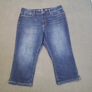 St Johns Bay Capri Womens Size 16 High Rise Denim
